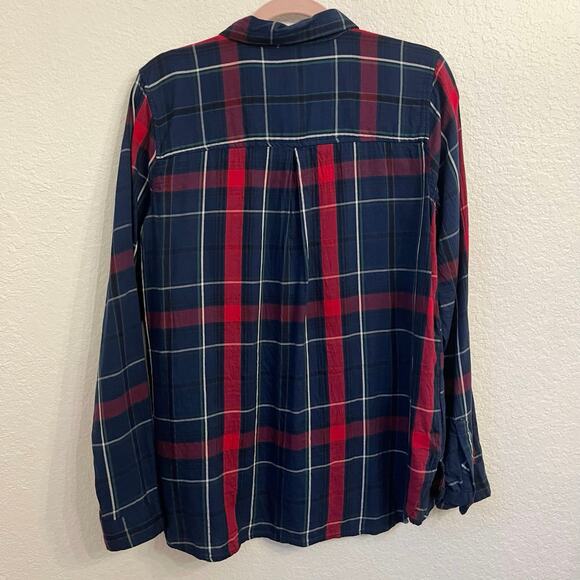 True Craft Womens Plaid Shirt XL Flannel Tartan Lightweight Modal Blend Granola - Picture 6 of 12